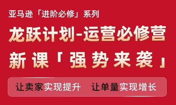 亚马逊进阶必修系列，龙跃计划-运营必修营新课，让卖家实现提升 让单量实现增长-理想项目库
