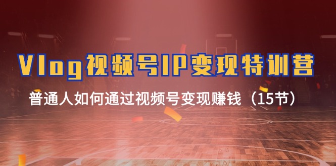 Vlog视频号IP变现特训营，普通人如何通过视频号变现赚钱（15节）-理想项目库