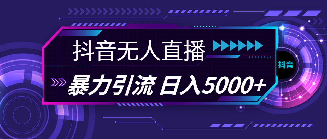 （11709期）抖音无人直播，暴利引流，日入5000+-理想项目库
