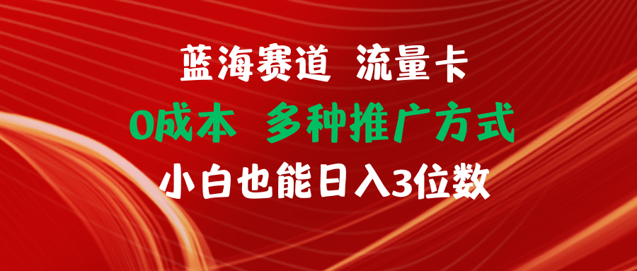 （11768期）蓝海赛道 流量卡 0成本 小白也能日入三位数-理想项目库