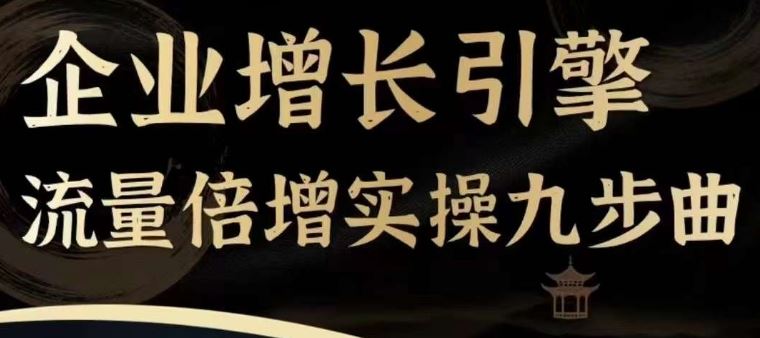 企业增长引擎流量倍增实操九步曲，一套课程帮你找到快速、简单、有效、可复制的获客+变现方式，-理想项目库