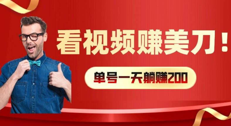 看视频赚美刀：每小时40+，多号矩阵可放大收益【揭秘】-理想项目库