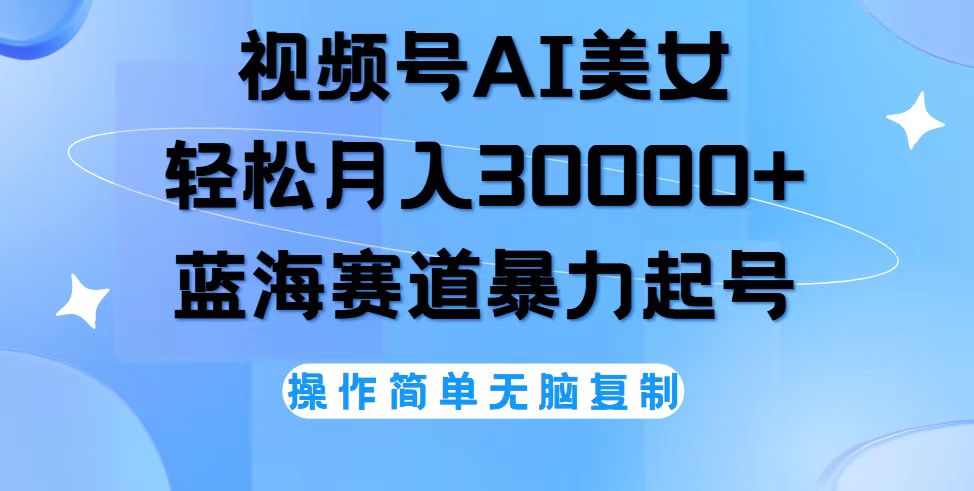 （12125期）视频号AI美女跳舞，轻松月入30000+，蓝海赛道，流量池巨大，起号猛，无…-理想项目库
