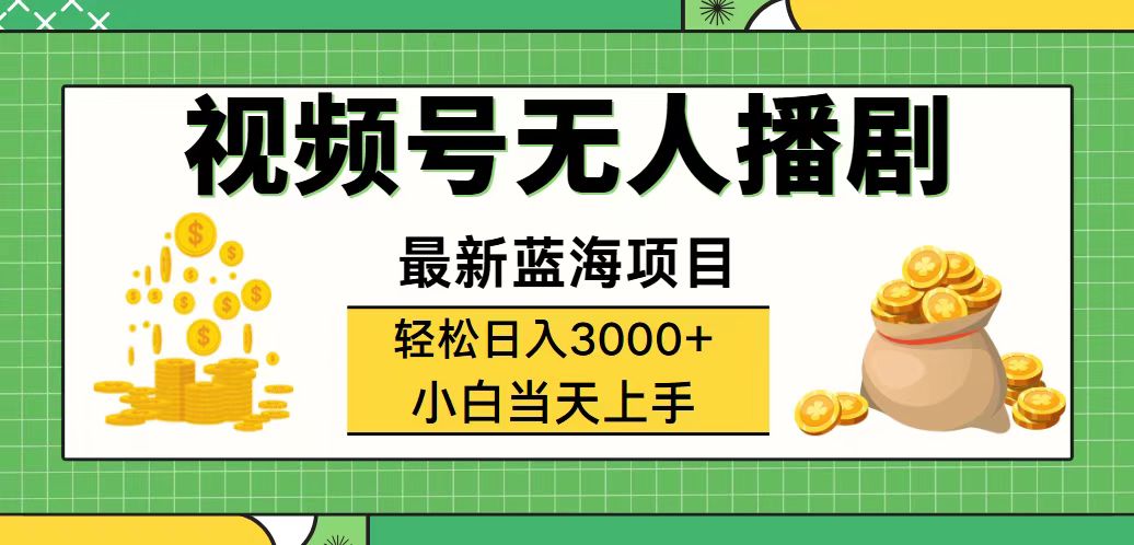 （12128期）视频号无人播剧，轻松日入3000+，最新蓝海项目，拉爆流量收益，多种变…-理想项目库