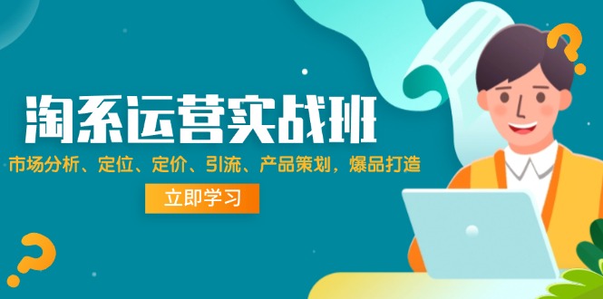 （12186期）淘系运营实战班：市场分析、定位、定价、引流、产品策划，爆品打造-理想项目库