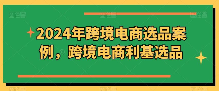 2024年跨境电商选品案例，跨境电商利基选品（更新）-理想项目库