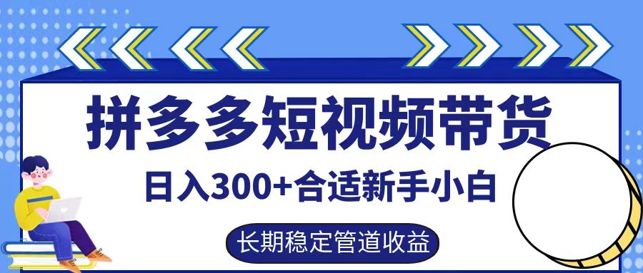 拼多多短视频带货日入300+，实操账户展示看就能学会-理想项目库