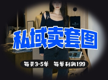 私域卖套图每天3-5单，每单利润99-理想项目库