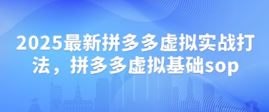 2025最新拼多多虚拟实战打法，拼多多虚拟基础sop-理想项目库