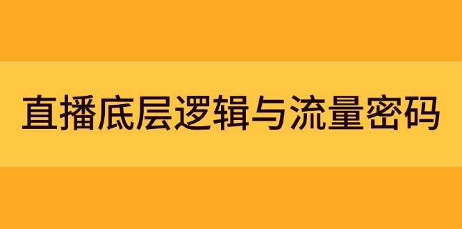 直播底层逻辑与流量密码：定位模型+案例拆解，急速流承接与数据优化全攻略-理想项目库