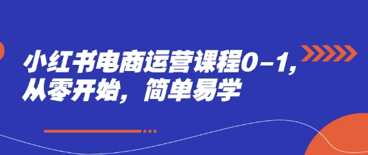 小红书电商运营课程0-1，从零开始，简单易学-理想项目库