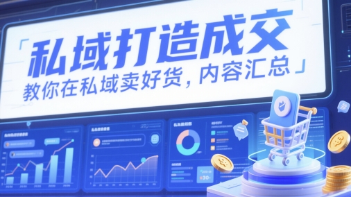 私域打造成交，教你在私域卖好货，内容汇总-理想项目库