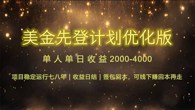 连续7-8年创单日收益冠军项目，日收益$600-1200-理想项目库