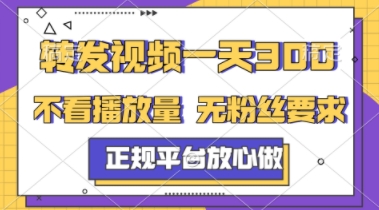 转发视频一天3张+，正规平台放心做，不看播放量，不看粉丝量，一个任务几分钟完成【揭秘】-理想项目库
