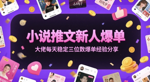 小说推文新人爆单大佬每天稳定三位数爆单经验分享-理想项目库