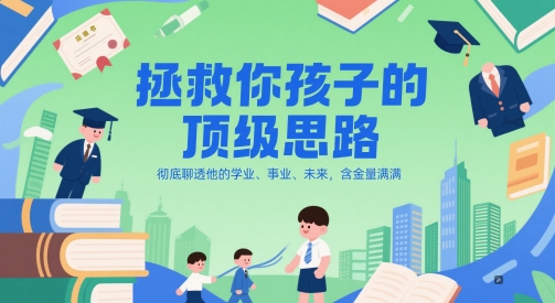付费文章：拯救你孩子的顶级思路，彻底聊透他的学业、事业、未来，含金量满满-理想项目库