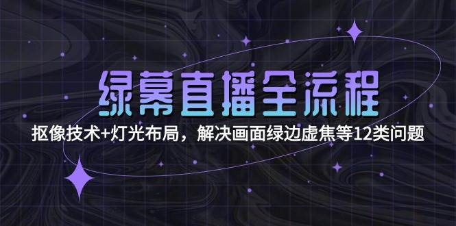 绿幕直播全流程：抠像技术+灯光布局，解决画面绿边虚焦等12类问题-理想项目库
