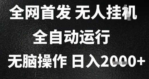 2025首发无人挂G项目，日入2k+，全自动运行，无脑操作，长期稳定 小白可玩【揭秘】-理想项目库