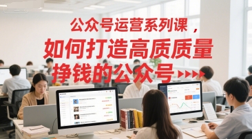 公众号运营系列课，如何打造高质量挣钱的公众号-理想项目库