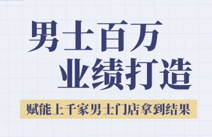 2025男士美业百万业绩打造，赋能上千家男士门店拿到结果-理想项目库