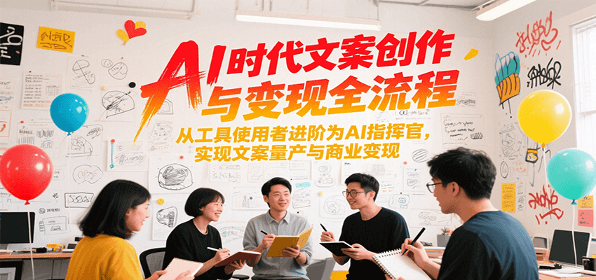 AI时代文案创作与变现全流程，从工具使用者进阶为AI指挥官，实现文案量产与商业变现-理想项目库