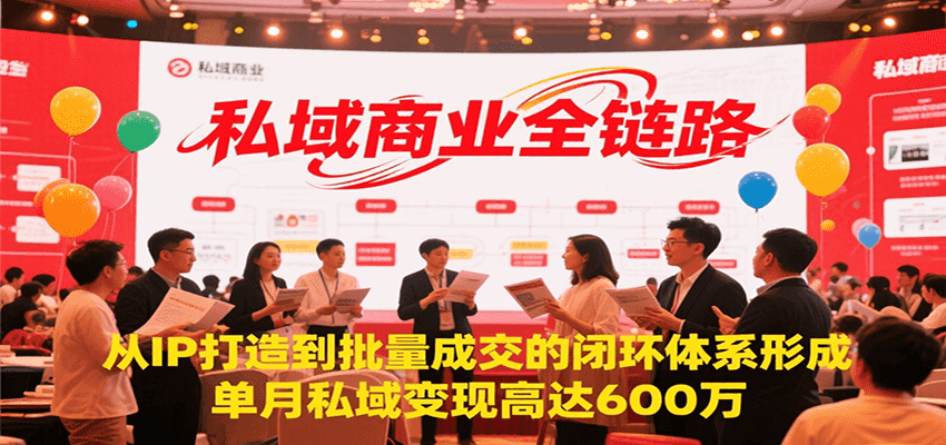 私域商业全链路，从IP打造到批量成交的闭环体系形成，单月私域变现600万-理想项目库