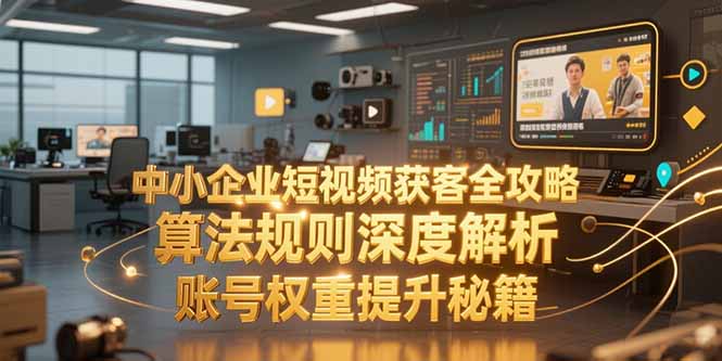 中小企业短视频获客全攻略，算法规则深度解析，账号权重提升秘籍-理想项目库